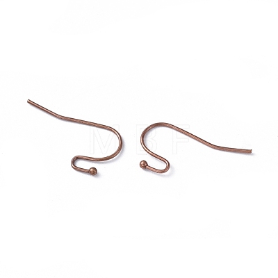 Brass Earring Hooks for Earring Designs KK-M142-01R-RS-1