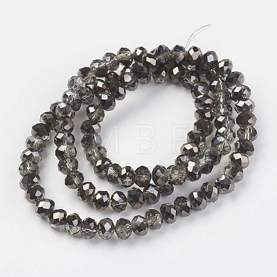 Electroplate Transparent Glass Beads Strands EGLA-A034-T4mm-P18-1