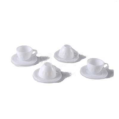 Plastic Tea Cup & Plate Miniature Ornaments PW-WG58236-02-1