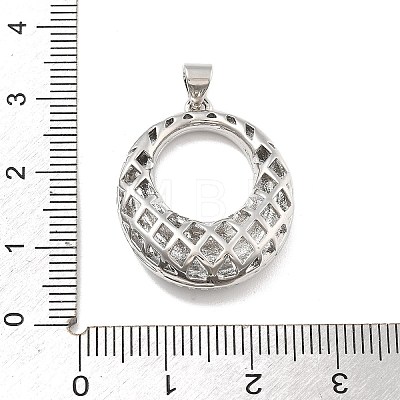 Rack Plating Brass Micro Pave Cubic Zirconia Pendants KK-D359-38P-1