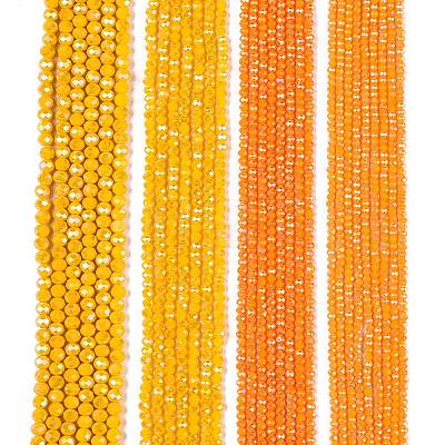 Electroplate Glass Beads Strands EGLA-A044-P3mm-B29-1