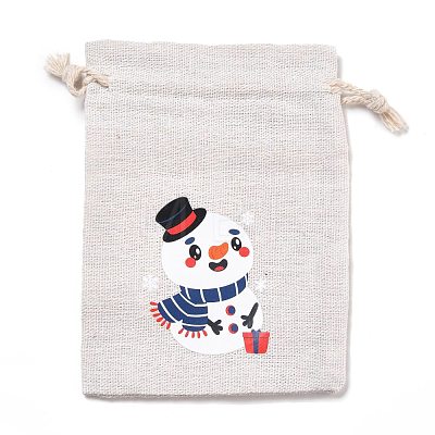 Christmas Cotton Cloth Storage Pouches ABAG-M004-02M-1