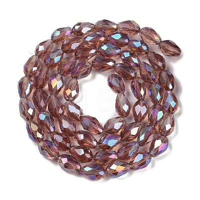 Transparent Electroplate Glass Beads Strands EGLA-N013-T4mm-B02-1