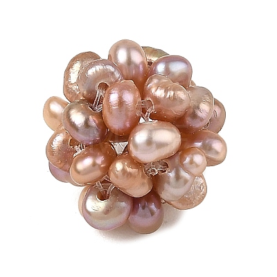 Natural Cultured Freshwater Pearl Woven Beads PEAR-JF00003-03-1