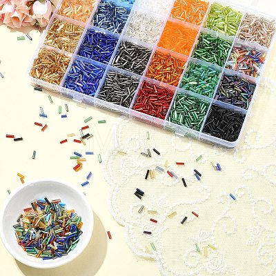 DIY Glass Bugle Beads Bracelets Jewelry Making Kits DIY-YW0010-65-1