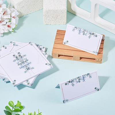 80Pcs Rectangle Paper Table Place Cards AJEW-TA0003-64B-1