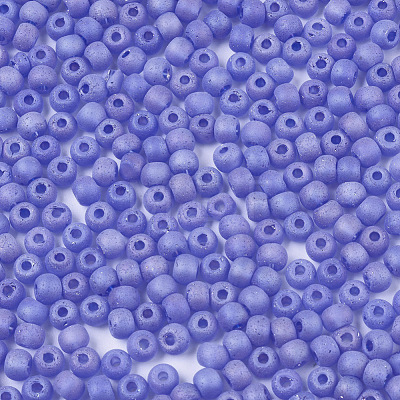 Frosted Colours Glass Beads SEED-S040-02A-01-1