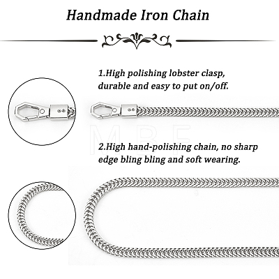 Alloy Chain Bag Handles FIND-WH0038-84P-1