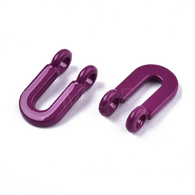 Spray Painted Alloy  2-Loop Link Pendants X-PALLOY-T075-48U-RS-1