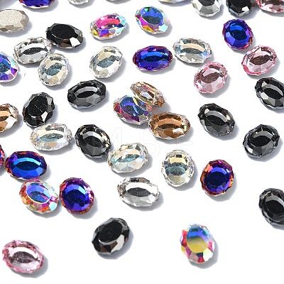 Flat Back K9 Glass Rhinestone Cabochons MRMJ-YW0001-064B-1