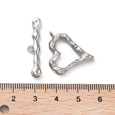 Non-Tarnish 304 Stainless Steel Toggle Clasps STAS-A092-08A-P-1