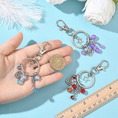 Alloy & Glass Keychains KEYC-YW00303-02-1