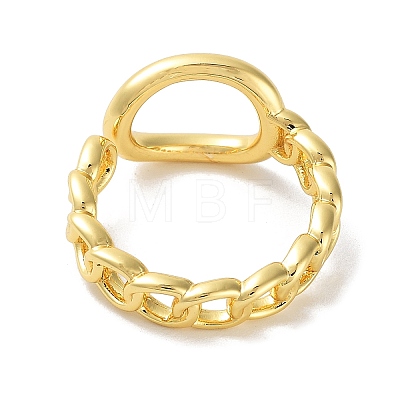Brass Open Cuff Ring RJEW-E292-09G-1