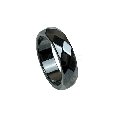 Dyed & Heated Black Agate Finger Rings LS-IK0879-18-1