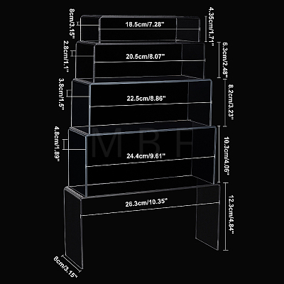 Acrylic Display Stand ODIS-WH0006-06-1