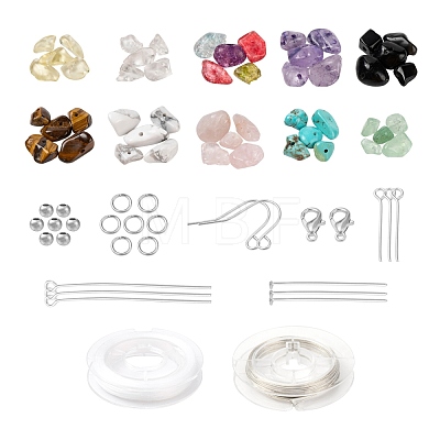 Mixed Stone Chip Beads Kit for DIY Jewelry Set Making DIY-FS0002-23-1