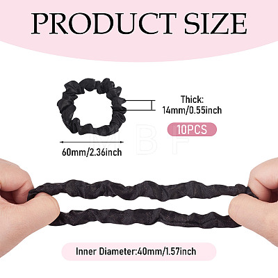 10Pcs Polyester Hair Accessories OHAR-TAD0001-03-1