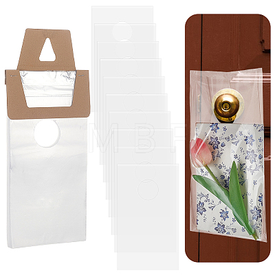 100Pcs Waterproof Plastic Newspaper Door Hanger Bags ABAG-WH0044-97-1