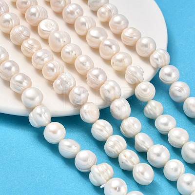 Natural Cultured Freshwater Pearl Beads Strands PEAR-I007-07T-02-1