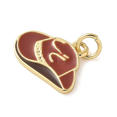 Brass Enamel Charms KK-C110-21A-G-1