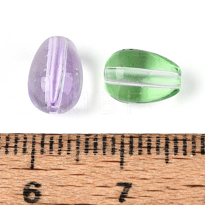 Baking Paint Transparent Glass Beads DGLA-N014-10-1