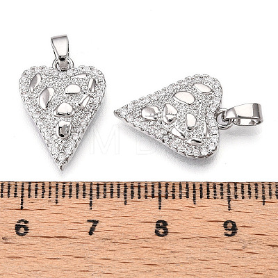 Brass Micro Pave Cubic Zirconia Pendants KK-N254-241P-1