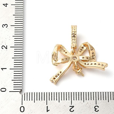 Brass with Cubic Zirconia Bead Cap Bails KK-G503-25G-1
