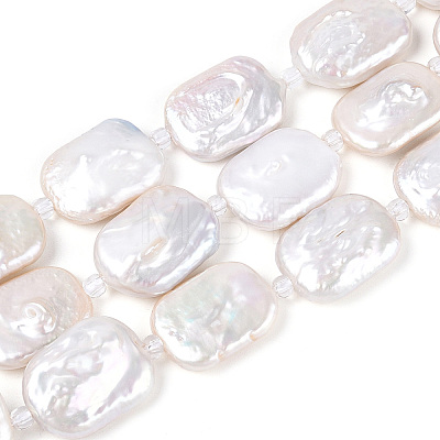 Natural Baroque Keshi Pearl Beads Strands PEAR-D07-03-1