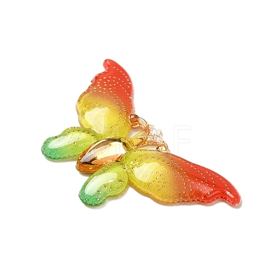 Gradient Color Resin Pendants RESI-Q012-03D-1