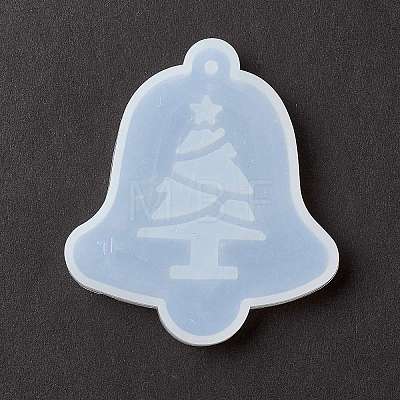 Christmas Theme DIY Bell with Tree Pendant Silicone Molds DIY-F114-35-1