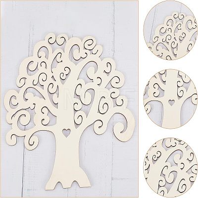 Family Tree Wood Cutout WOOD-WH0031-06-1