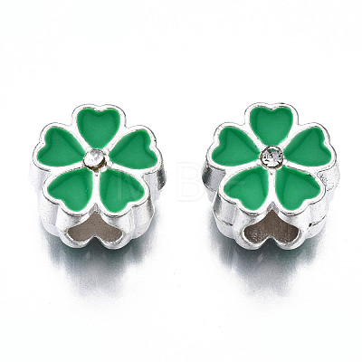 Alloy Enamel European Beads MPDL-T005-005-RS-1