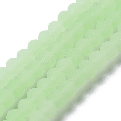 Imitation Jade Solid Color Glass Beads Strands EGLA-A034-J10mm-MD01-1