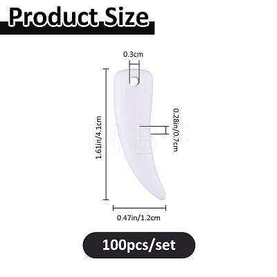 100Pcs Opaque Acrylic Pendants MACR-FH0001-29-1
