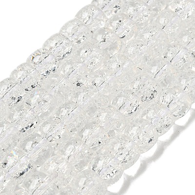 Transparent Spray Painting Crackle Glass Beads Strands GLAA-NH0001-05K-1