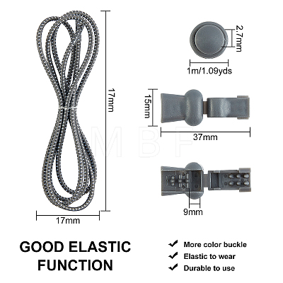 Polyester Latex Elastic Cord Shoelace AJEW-NB0001-93-1