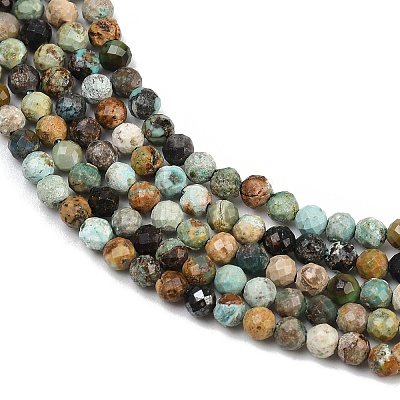 Natural HuBei Turquoise Beads Strands G-L628-B02-3mm-02-1