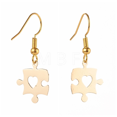 Brass Best Friend Dangle Earrings for Friendship Gifts EJEW-JE04545-02-1