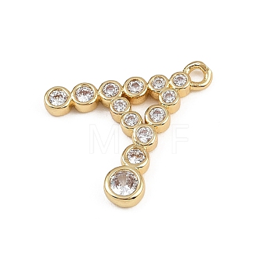 Brass Micro Pave Cubic Zirconia Pendants KK-I352-01G-1