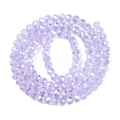 Electroplate Glass Beads Strands X-EGLA-A044-T4mm-B17-1