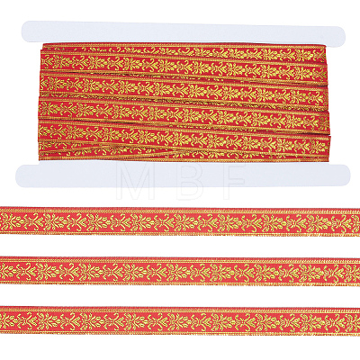 15.4 Yards Vintage Jacquard Polyester Ribbon OCOR-CY0004-63B-1
