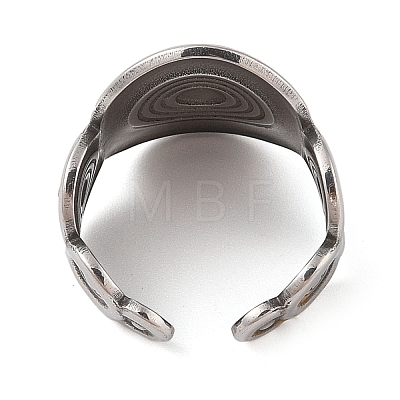 Non-Tarnish 304 Stainless Steel Cuff Rings for Women RJEW-G324-01P-1