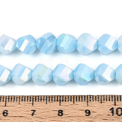Anti-Tarnish Electroplate Glass Beads Strands GLAA-T025-8mm-14B-1