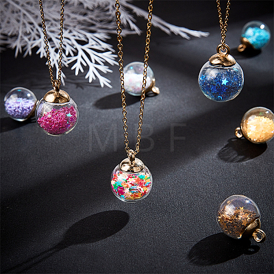 Glass Ball Pendants GLAA-PH0007-58-1