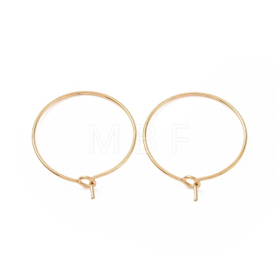 Ion Plating(IP) 316L Surgical Stainless Steel Hoop Earring Findings LS-STAS-D164-04G-1