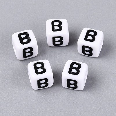 Opaque Acrylic Beads SACR-N020-04A-B-1