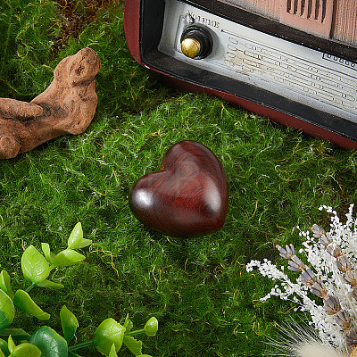 Sandalwood Wooden Heart Display Decorations AJEW-WH20054-222C-1