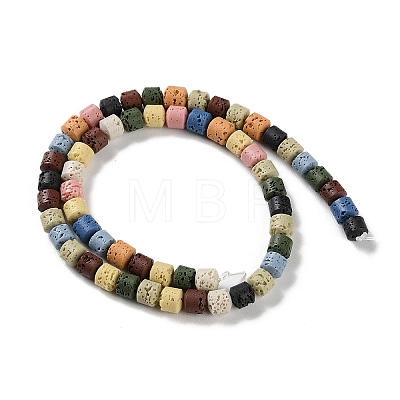 Synthetic Lava Rock Dyed Beads Strands G-H311-05A-01-1