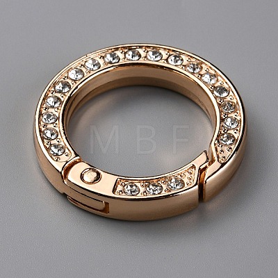 Alloy Crystal Rhinestone Spring Gate Rings FIND-WH0129-34A-KCG-1