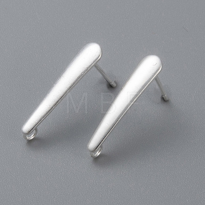 304 Stainless Steel Stud Earring Findings STAS-H436-22S-A-1